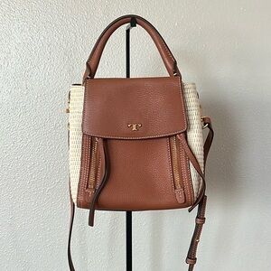 Authentic Tory Burch Half Moon Straw Bag with Dust Bag. Excellent condition!